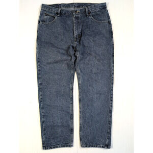 Wrangler Jeans Men’s 36x29 Blue Denim Relaxed Fit High Rise Straight Leg Utility